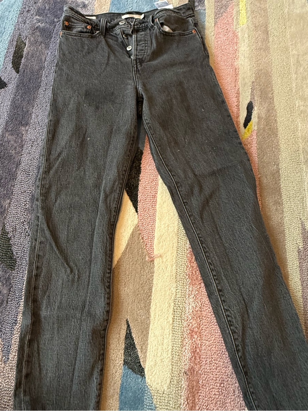 Levi's Black High-Rise Wedge Jeans